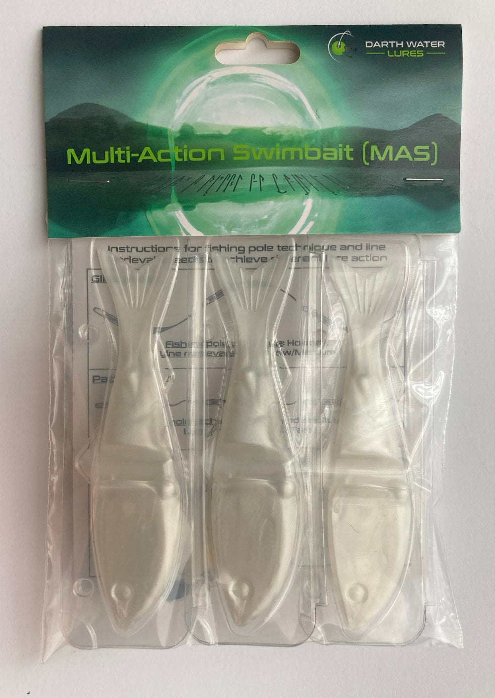 Multi-Action Swimbait (MAS), Soft body advance fishing lure, 3 PACK - –  Darth Water Lures
